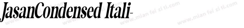 JasanCondensed Itali字体转换